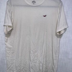 Hollister Men's Off-White Short Sleeve Tee